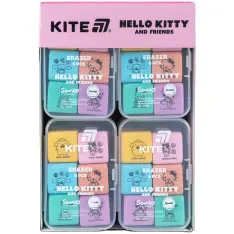 Набір гумок у пластиковому боксі Kite Hello Kitty and Friends асорті 6 шт HK26-145. Фото 5