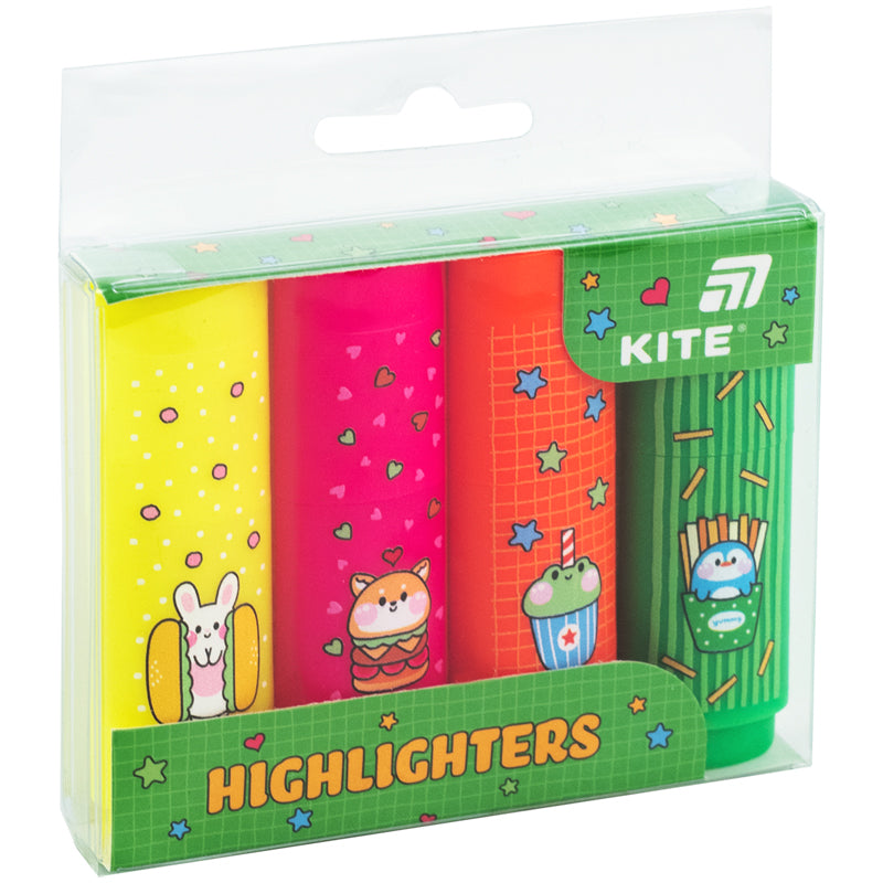 Маркер Highlighter Kite набір 4-х, неонові K26-445-1. Фото 4