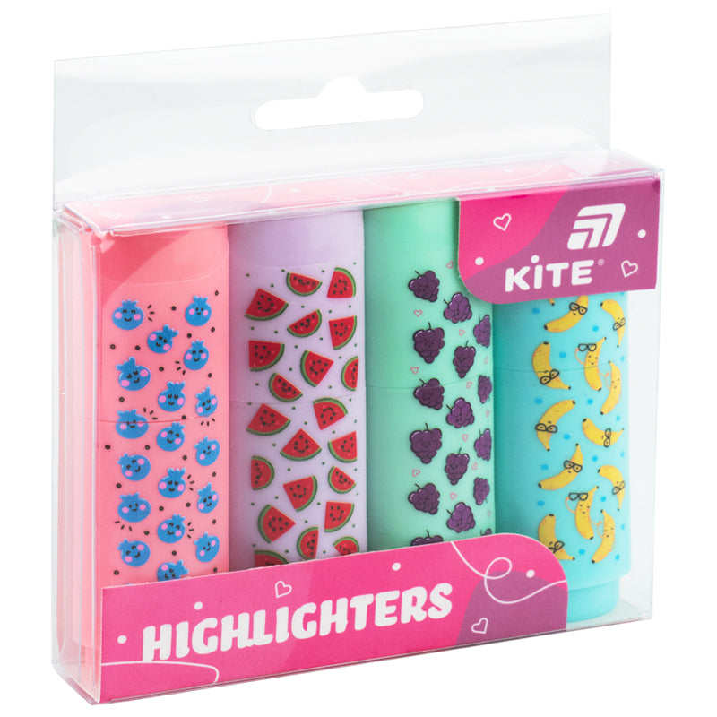 Маркер Highlighter Kite набір 4-х, пастельні кольори K26-445-2. Фото 4