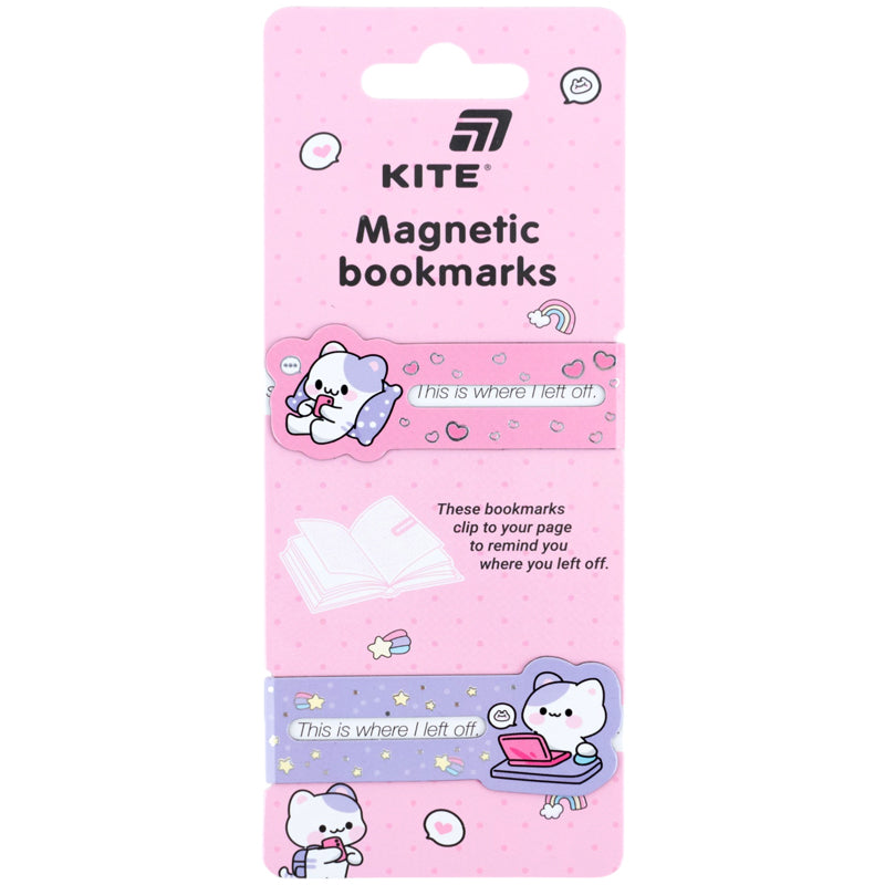 Набір магнітних закладок-індикаторів Kite Kawaii K26-496-1
