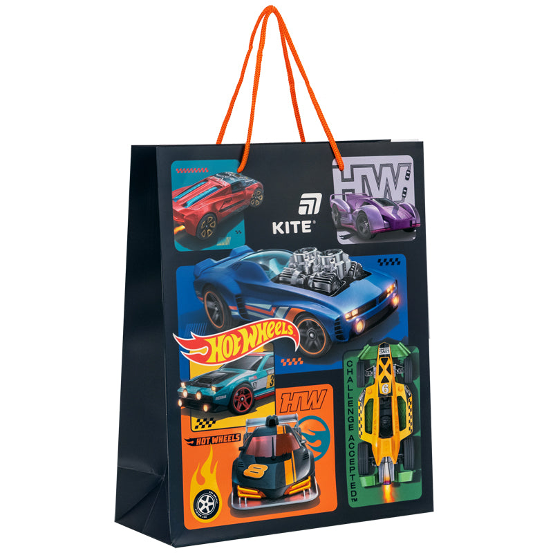 Пакет паперовий подарунковий Kite 26х32 см Hot Wheels HW26-266