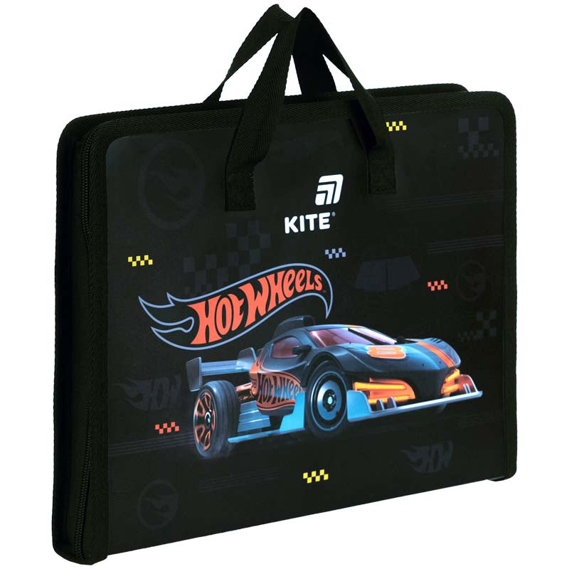 Папка-портфель на блискавці Kite Hot Wheels HW26-202, 1 відділення, A4. Фото 2