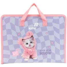 Папка-портфель на блискавці Kite Studio Pets SP26-202, 1 відділення, A4