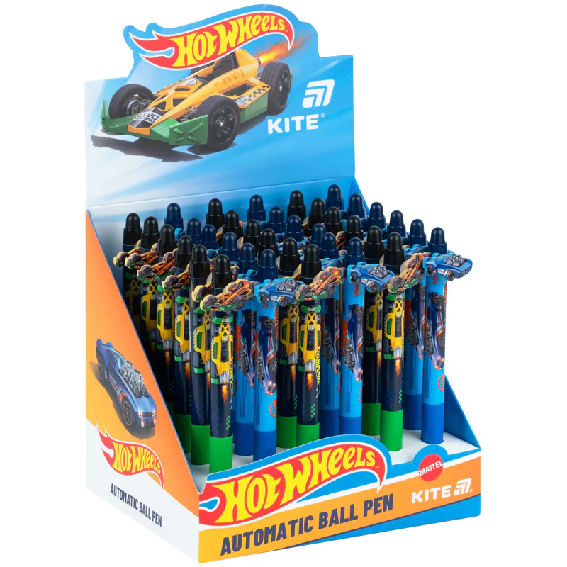 Ручка Kite кулькова автоматична Hot Wheels HW26-393, синя
