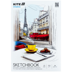 Скетчбук для робіт маркерами Kite Creative K-1281, А4, 30 аркушів