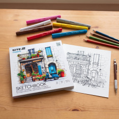 Скетчбук для робіт маркерами Kite Creative K-1282, 21х21см, 30 аркушів. Фото 5