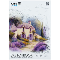 Скетчбук для робіт олівцями Kite Creative K-1278, А4, 30 аркушів
