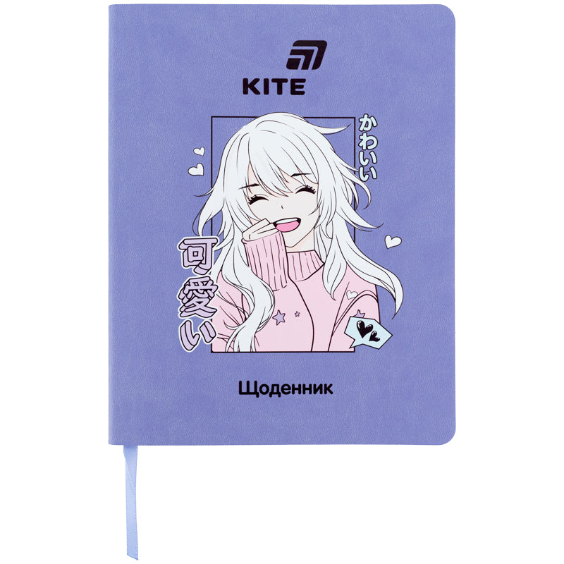 Щоденник шкільний Kite, м'яка обкладинка, PU Anime K26-283-6