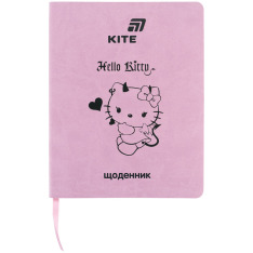 Щоденник шкільний Kite, м'яка обкладинка, PU Hello Kitty HK26-283-1