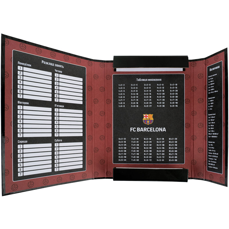 Папка для зошитів на гумці Kite FC Barcelona BC26-210, картон. Фото 4
