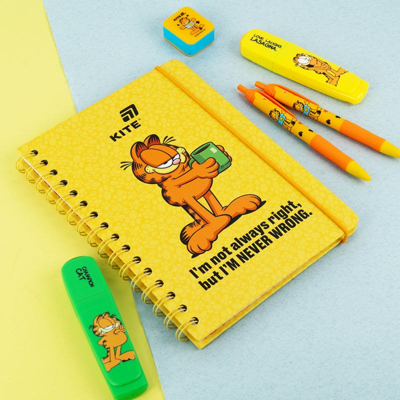 Блокнот на спіралі Kite Garfield GF26-190, A5, 80 аркушів, клітинка. Фото 4