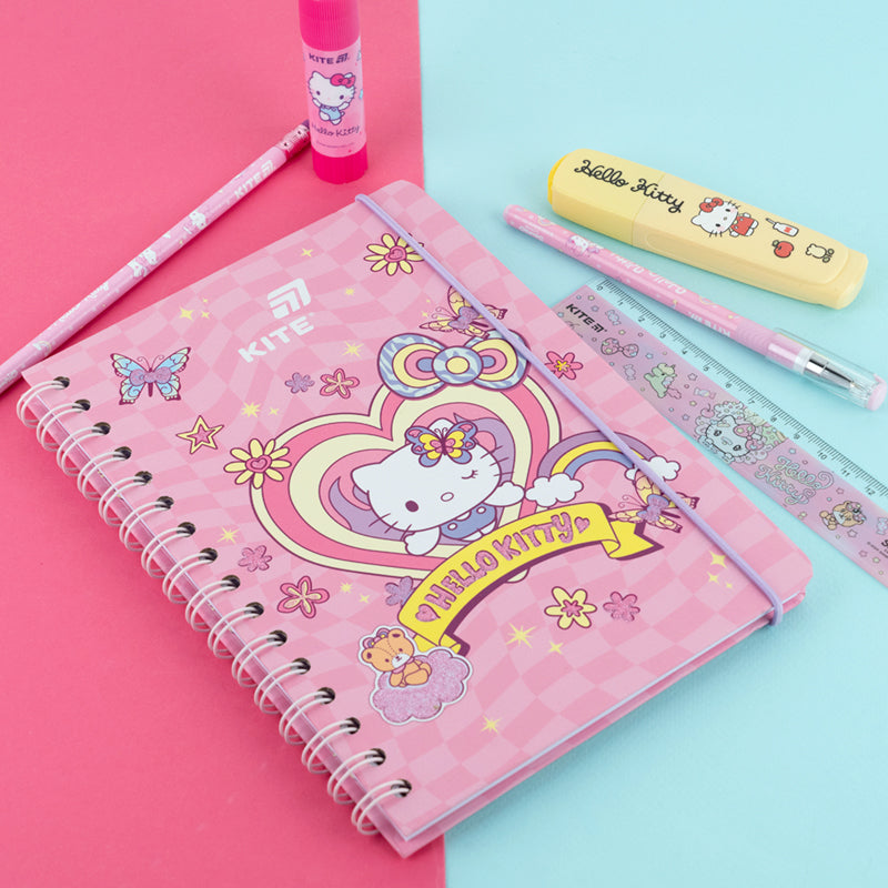 Блокнот на спіралі Kite Hello Kitty HK26-190-1, A5, 80 аркушів, клітинка. Фото 4