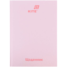 Щоденник шкільний Kite K26-262-14, тверда обкладинка, світло рожевий