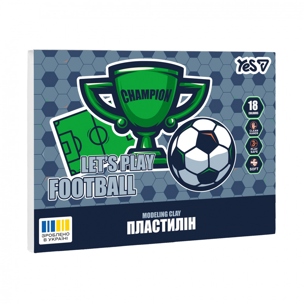 Пластилін Yes Football 18 кольорів 360 г 540715