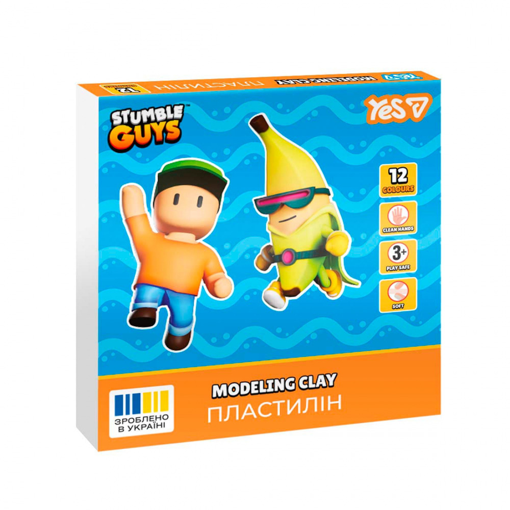 Пластилін Yes Stumble Guys 12 кольорів 240 г 540709