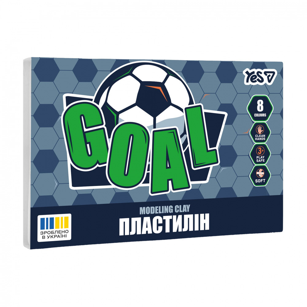 Пластилін Yes Football 8 кольорів 160 г 540712