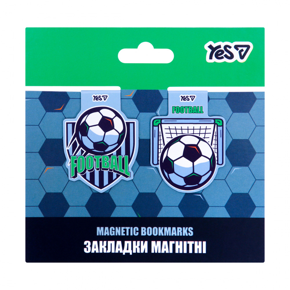 Закладки магнітні Yes Football 2шт 708798