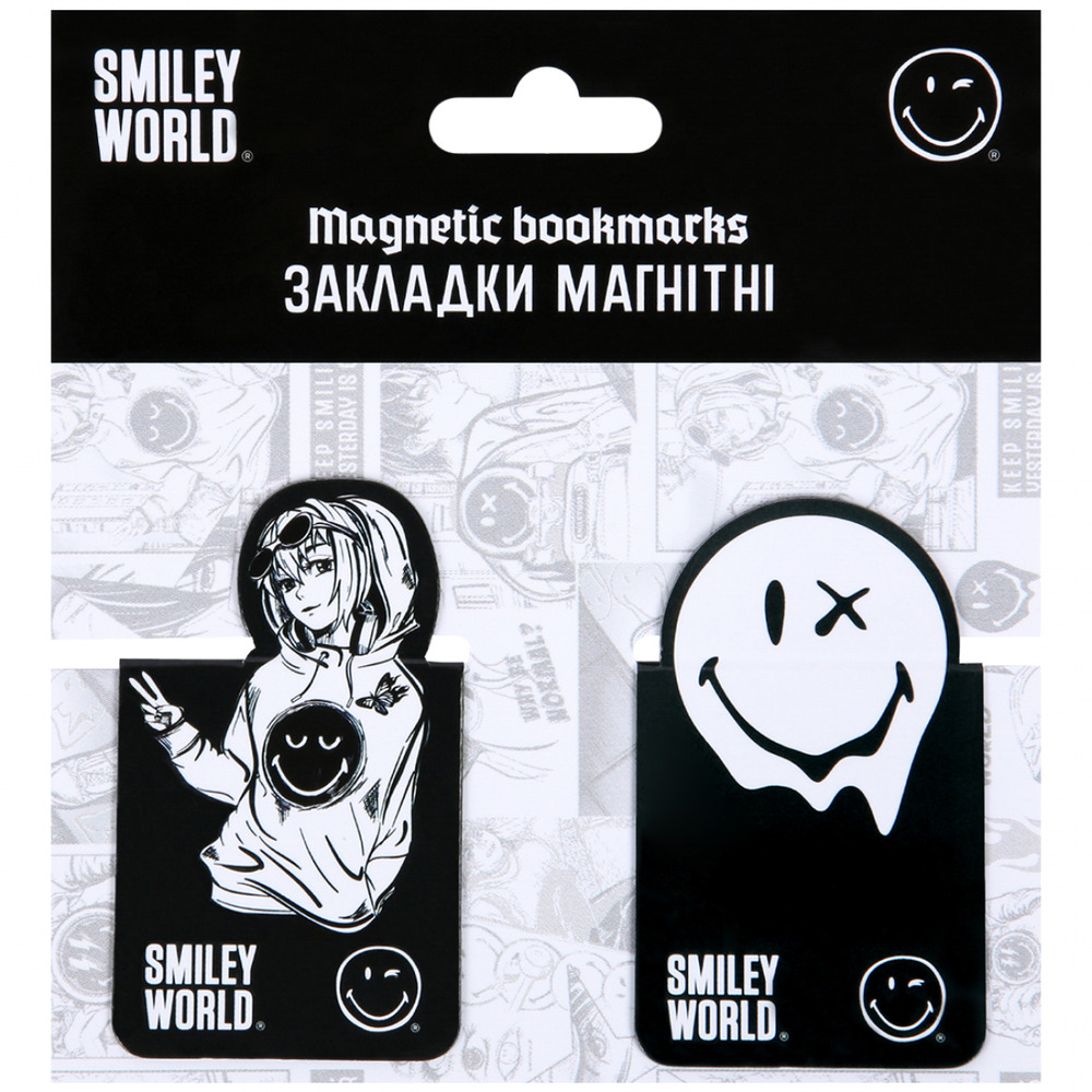 Закладки магнітні Yes Smiley World 2 шт висікання 708873