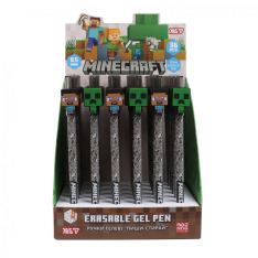 Ручка гелева пиши-стирай Yes Minecraft 0,5 мм синя 420482