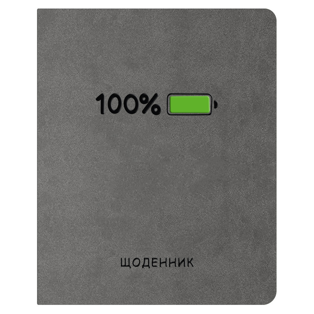 Щоденник шкільний Поліграфіст А5 штучна шкіра сірий Щ42-U-2011 Заряд