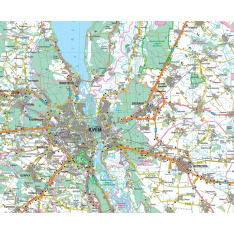 Карта автошляхів Київська область м-б 1:250 000. Фото 3