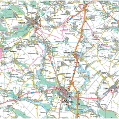Карта автошляхів Київська область м-б 1:250 000. Фото 2