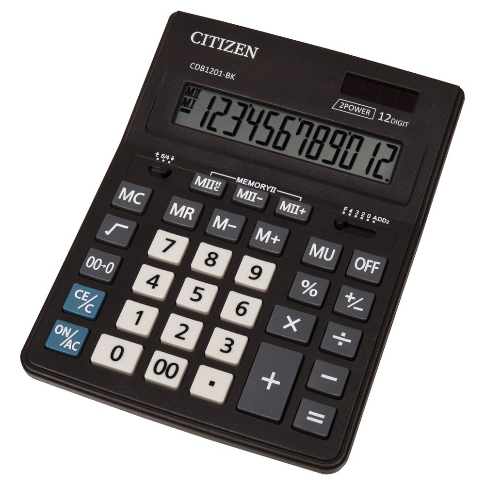 Калькулятор Citizen 12 розрядів CDB1201-BK . Фото 2