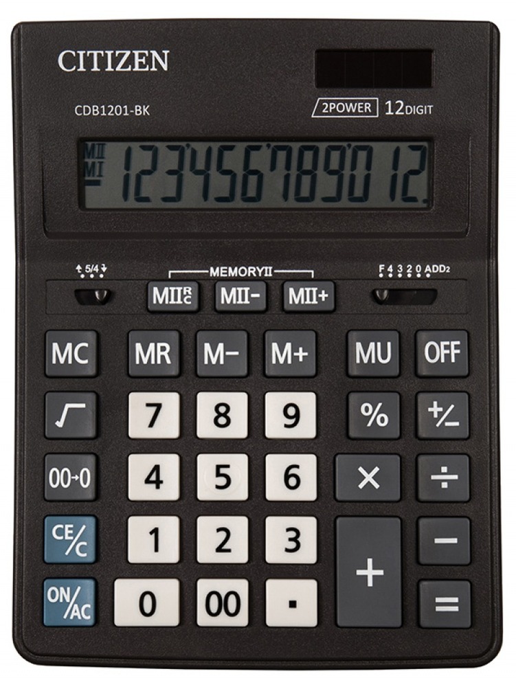 Калькулятор Citizen 12 розрядів CDB1201-BK 