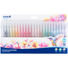 Ручки акрилові Kite Creative K-1296, набір 24 шт