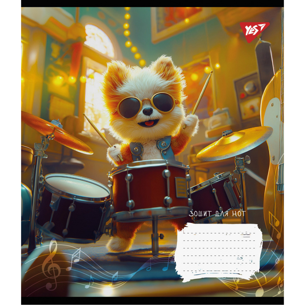 Зошит для нот Yes Furry musicians А5 12 аркушів 767436. Фото 2