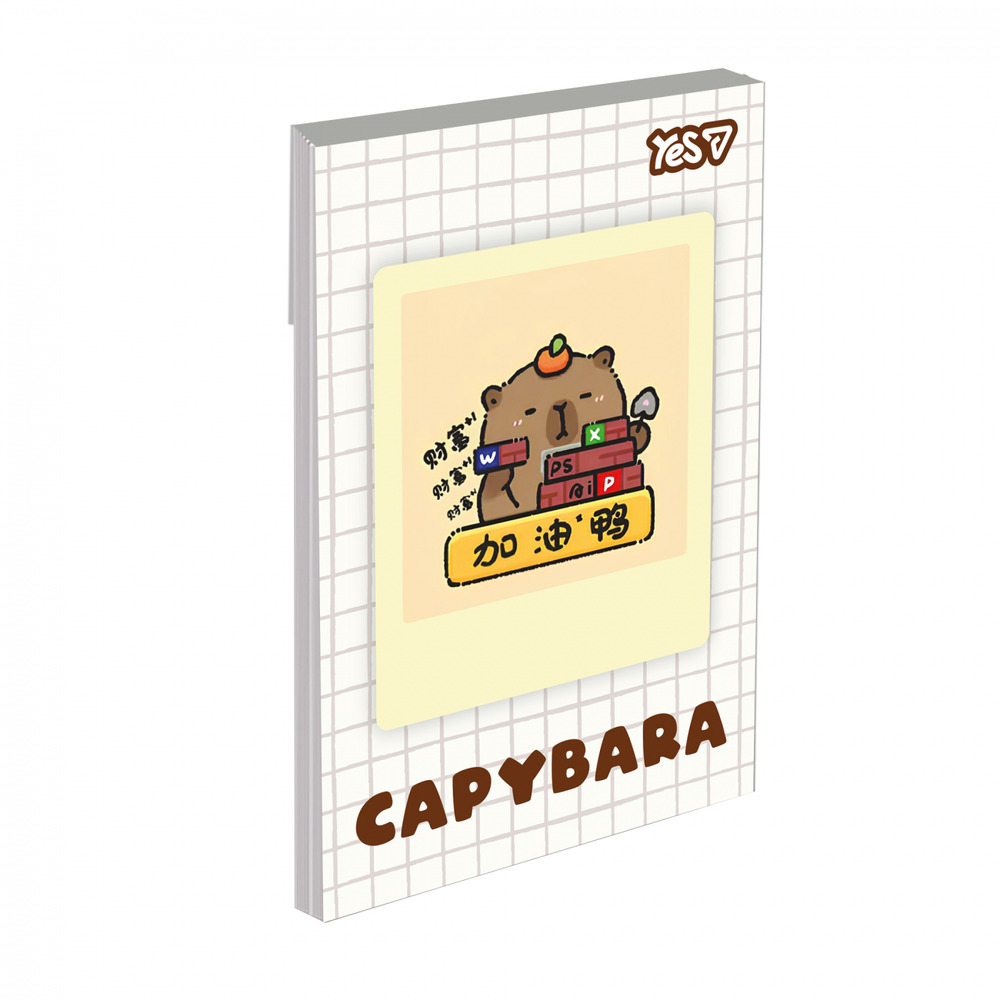 Блокнот Yes Capybara А7 48 аркушів клітинка 152574. Фото 6