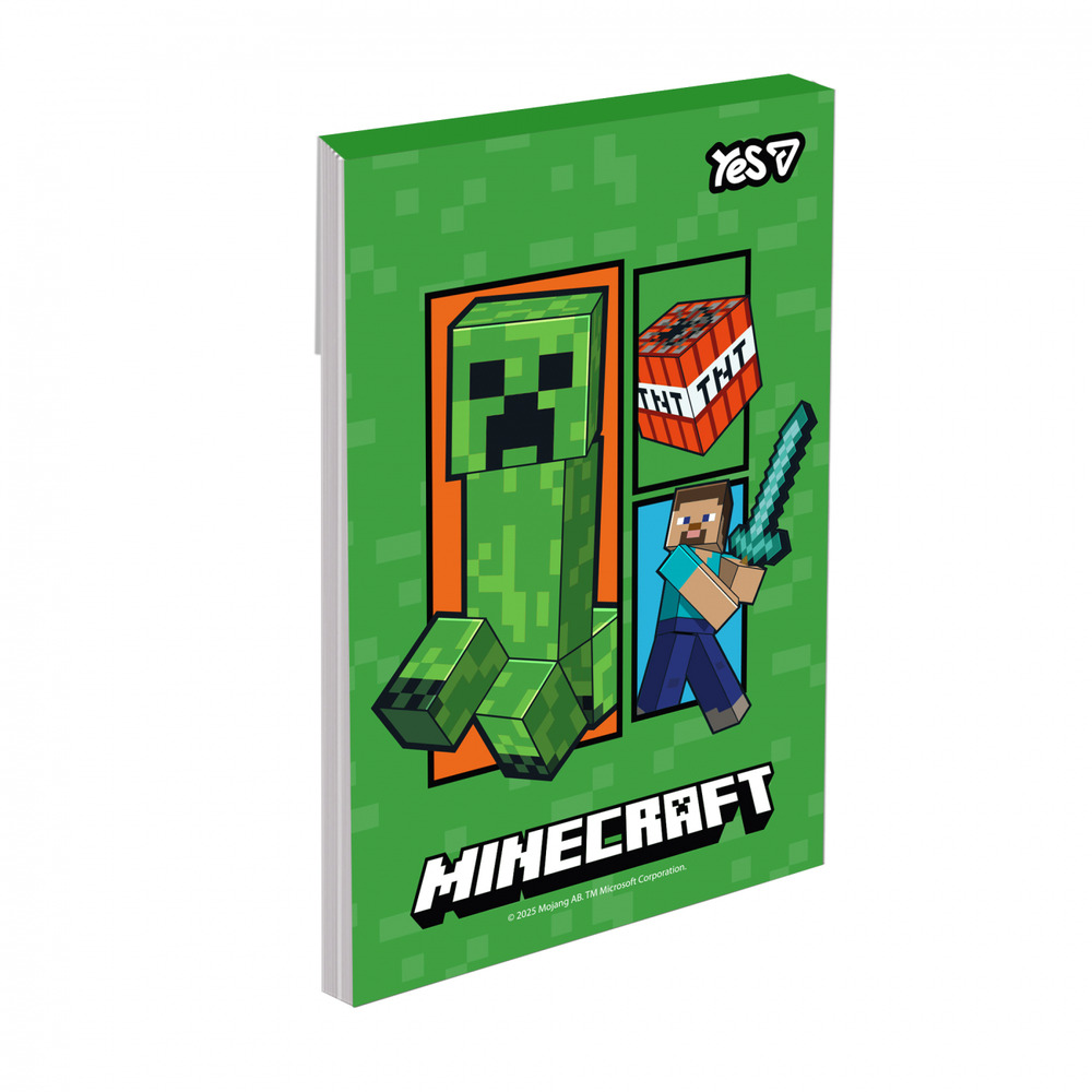Блокнот Yes Minecraft А7 48 аркушів клітинка 152567. Фото 2