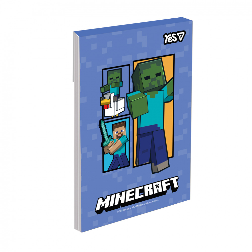 Блокнот Yes Minecraft А7 48 аркушів клітинка 152567. Фото 5