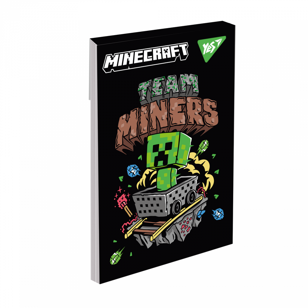 Блокнот Yes Minecraft Black А7 48 аркушів клітинка 152109. Фото 5