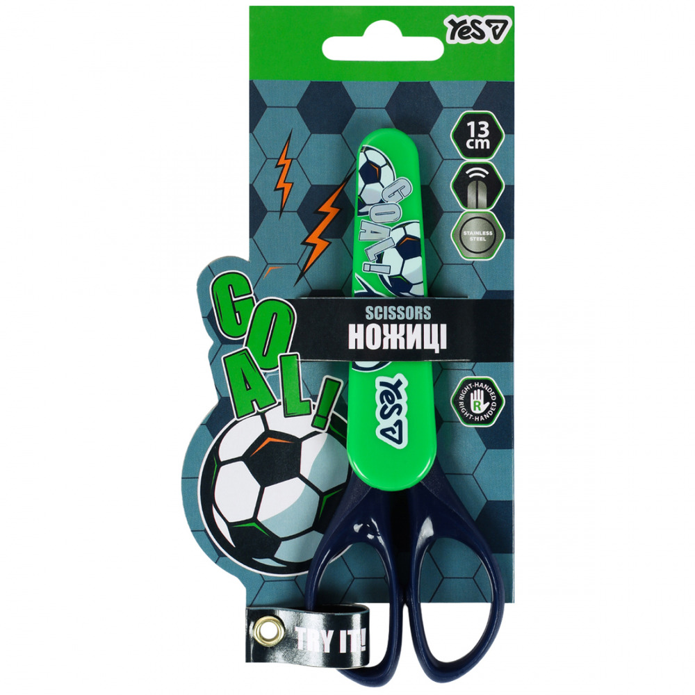 Ножиці Yes Football 13 см у футлярі 480486