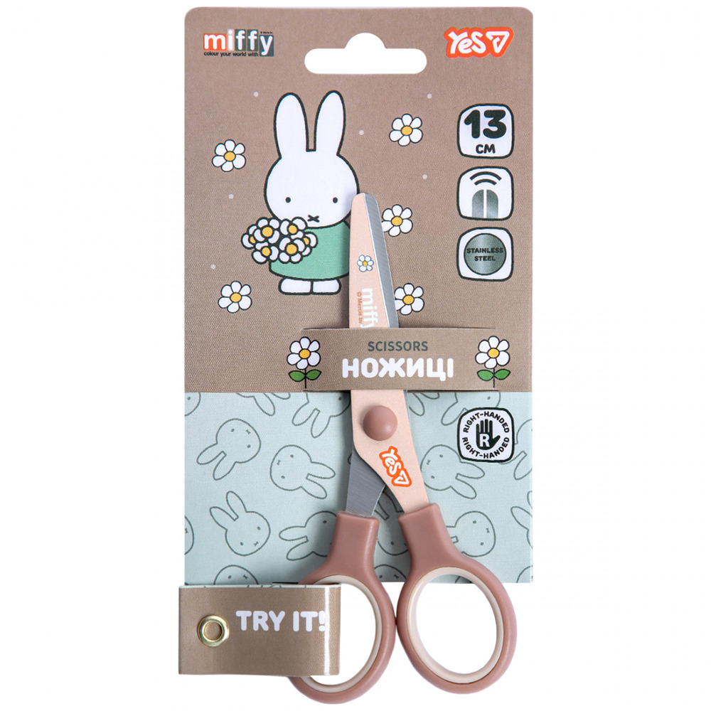 Ножиці Yes Miffy 13 см з принтом на лезі 480492