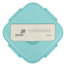 Ланчбокс з розділювачем Kite K26-186-2, 1100 мл, м'ятно-бежевий. Фото 7