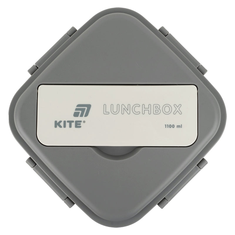 Ланчбокс з розділювачем Kite K26-186-1, 1100 мл, сірий. Фото 7