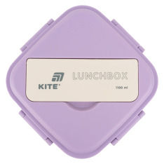 Ланчбокс з розділювачем Kite K26-186-3, 1100 мл, фіолетово-бежевий. Фото 7