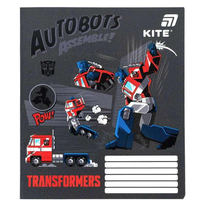 Зошит шкільний Kite Transformers TF26-232, 12 аркушів, клітинка. Фото 4