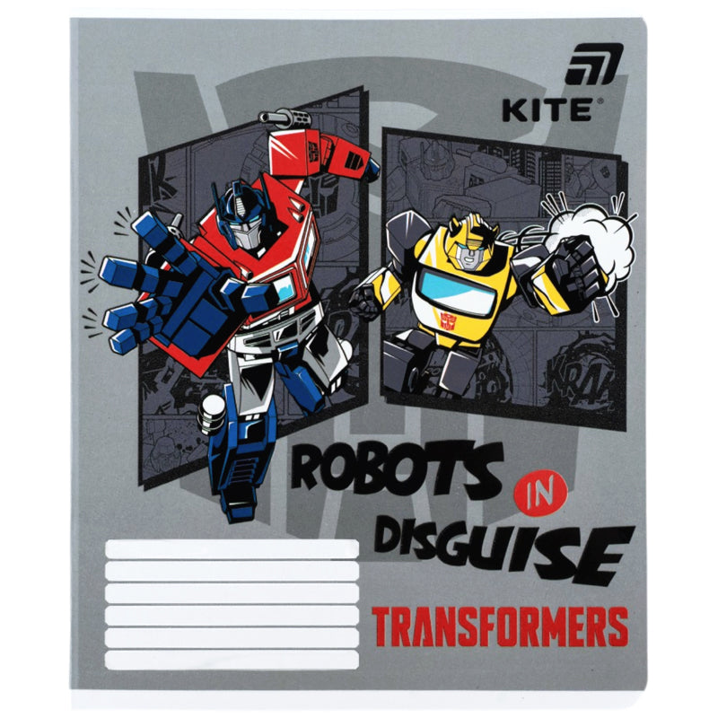 Зошит шкільний Kite Transformers TF26-232, 12 аркушів, клітинка. Фото 6