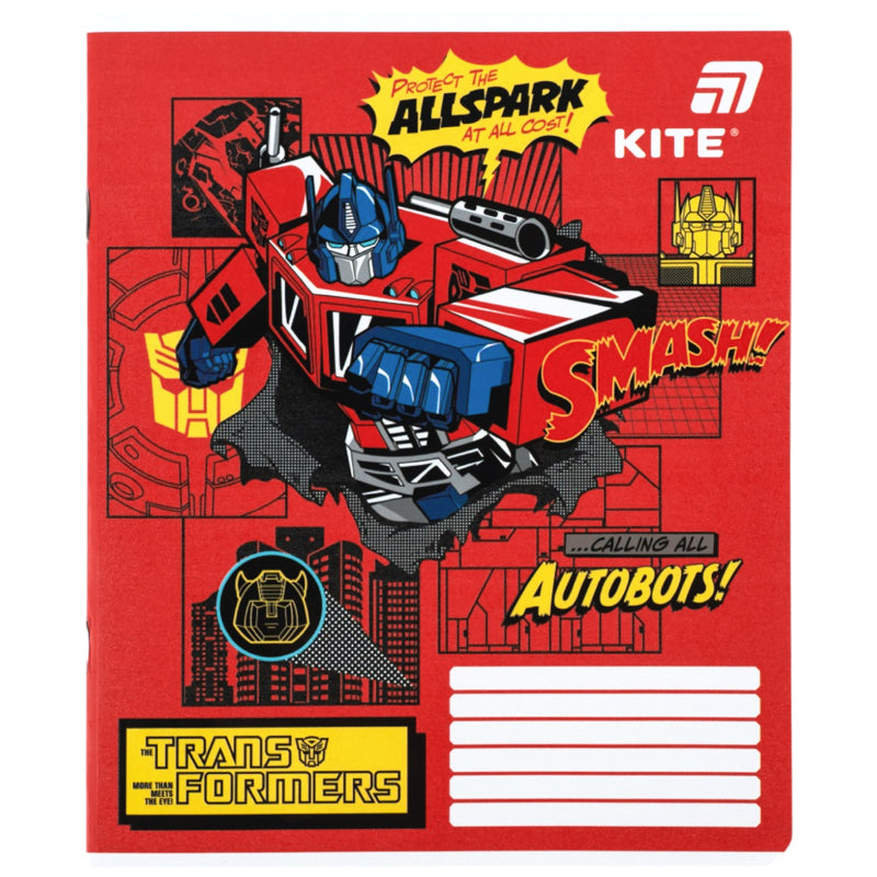 Зошит шкільний Kite Transformers TF26-232, 12 аркушів, клітинка. Фото 10