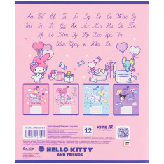 Зошит шкільний Kite Hello Kitty HK26-235, 12 аркушів, коса лінія. Фото 14
