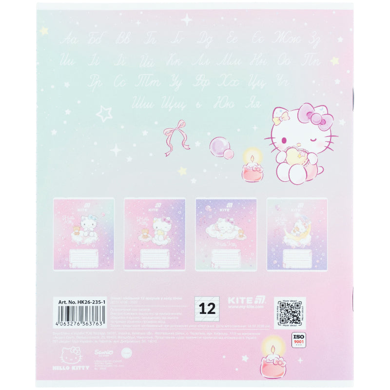 Зошит шкільний Kite Hello Kitty HK26-235-1, 12 аркушів, коса лінія. Фото 8