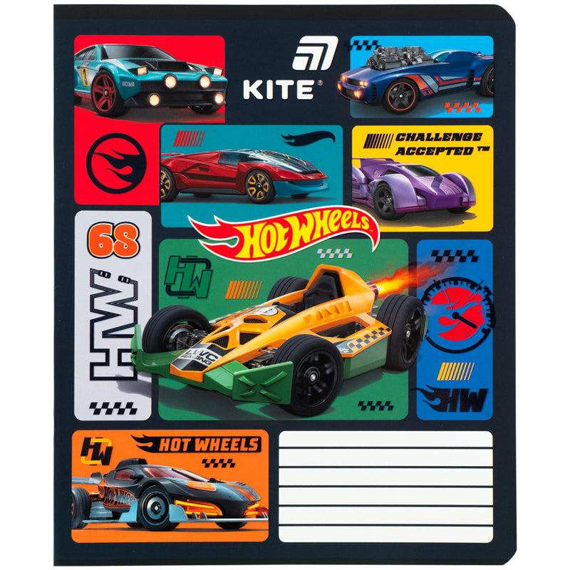 Зошит шкільний Kite Hot Wheels HW26-234, 12 аркушів, лінія. Фото 6