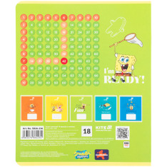 Зошит шкільний Kite Sponge Bob SB26-236, 18 аркушів, клітинка. Фото 9