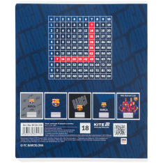 Зошит шкільний Kite FC Barcelona BC26-236, 18 аркушів, клітинка. Фото 8