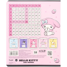 Зошит шкільний Kite Hello Kitty HK26-236-2, 18 аркушів, клітинка. Фото 18