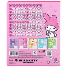 Зошит шкільний Kite Hello Kitty HK26-232, 12 аркушів, клітинка. Фото 11
