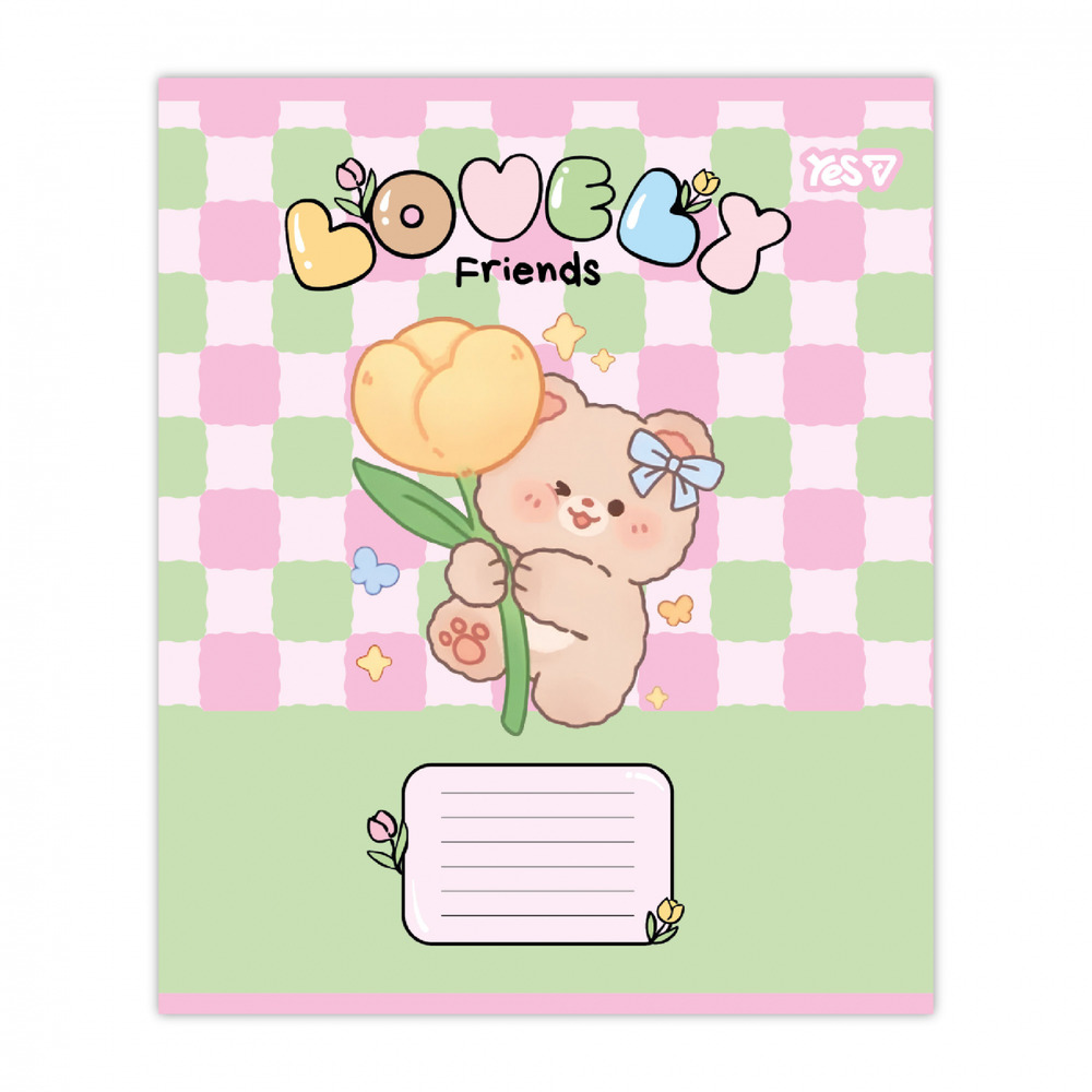Зошит шкільний Yes Lovely Friends А5 12 аркушів коса лінія 768644. Фото 4